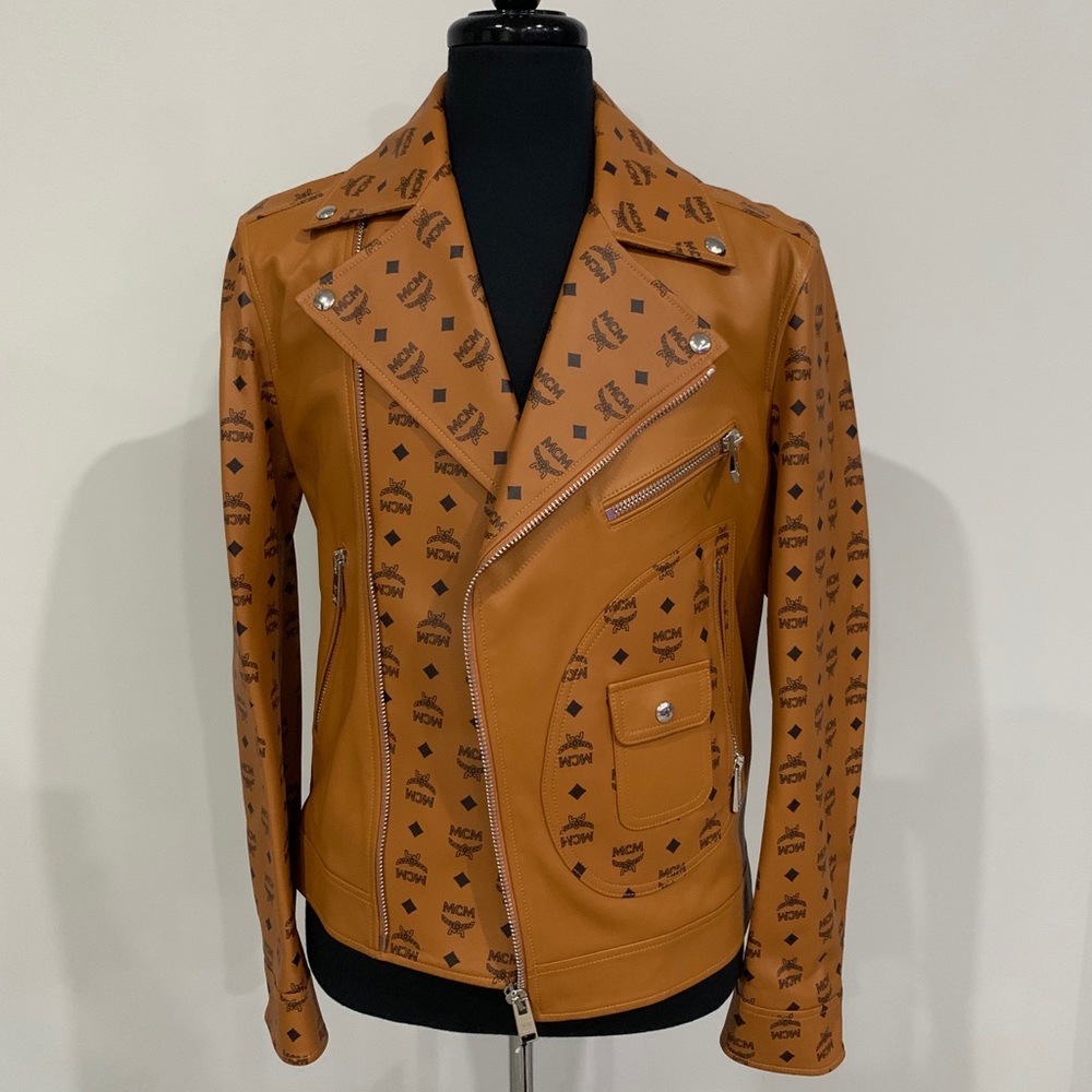 MCM 100% Men’s Lamb Leather Rider Jacket
